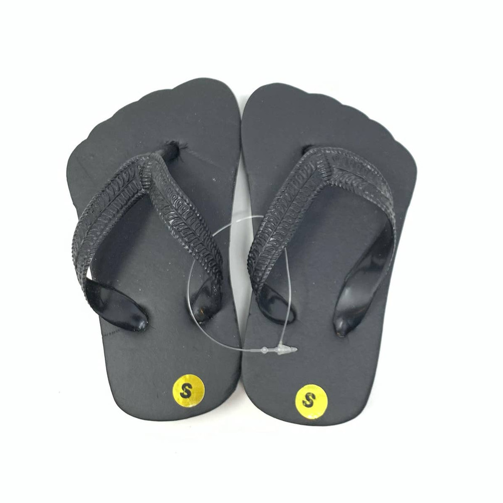 Boy's Size 7‎ Black Flip Flops Tongs Small Creatology NWT